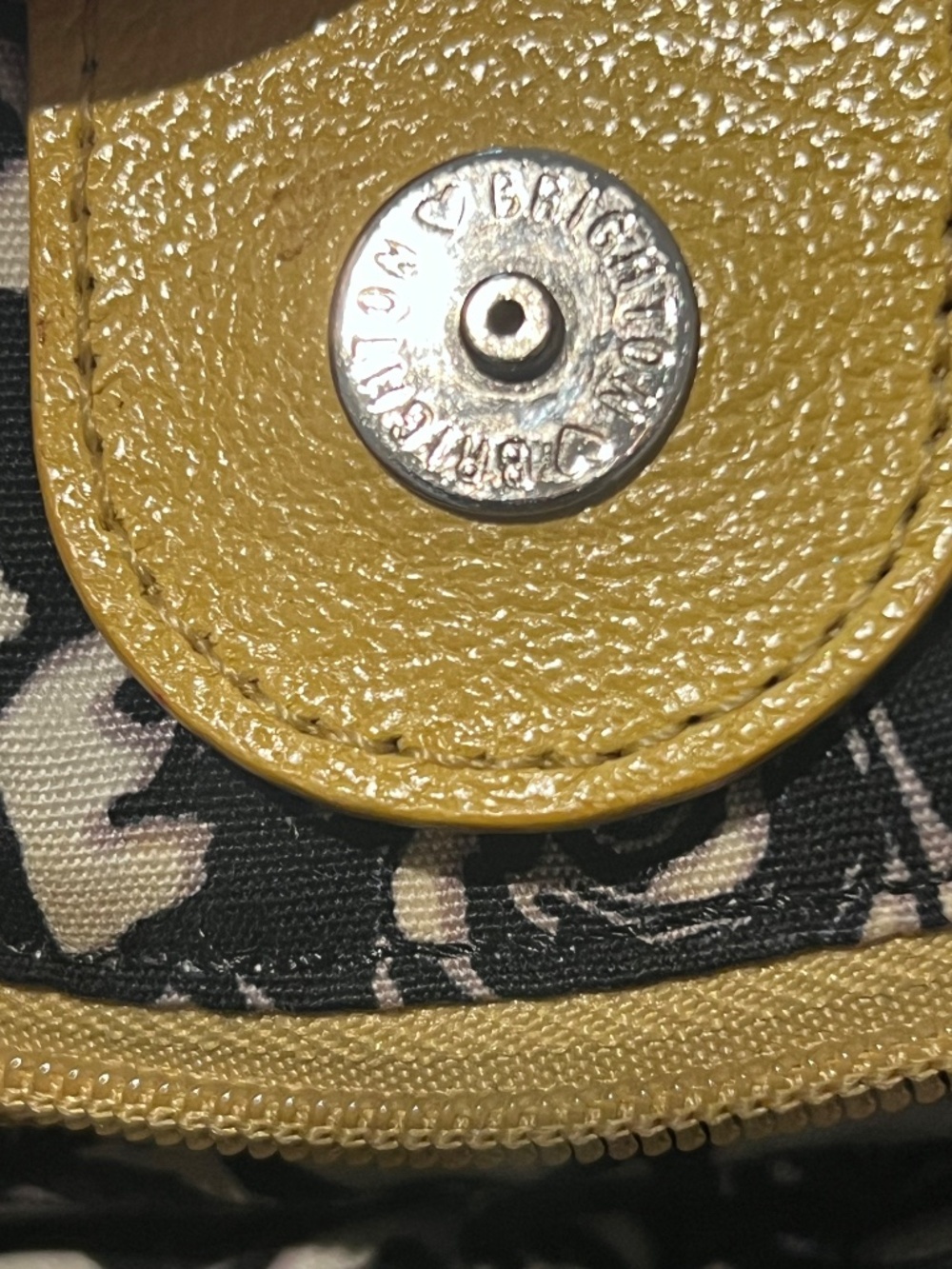 Brighton Yellow Embroidered Floral Leather Shoulder Bag - Picture 9 of 13
